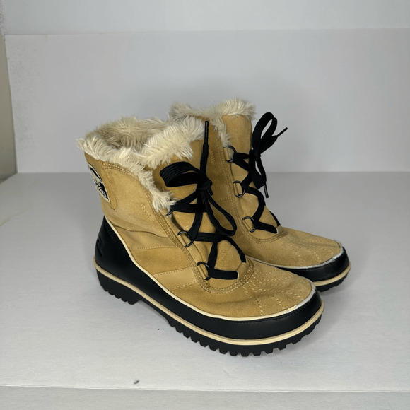 SOREL Tivoli II Snow Boot women's 9.5 curry tan suede winter waterproof snow - Picture 2 of 9